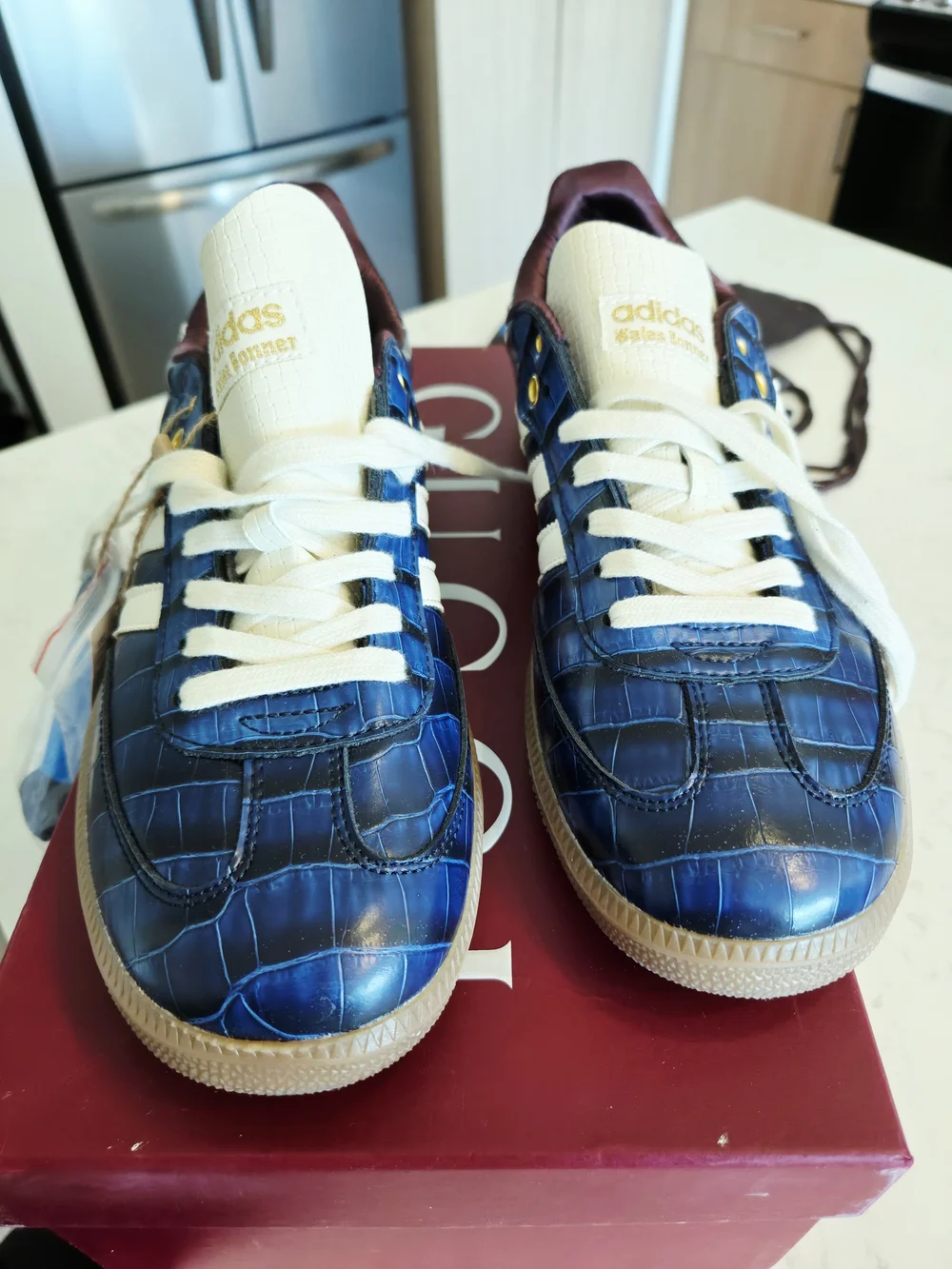 Bonner x adidas Samba OG 'Croc Collegiate Navy